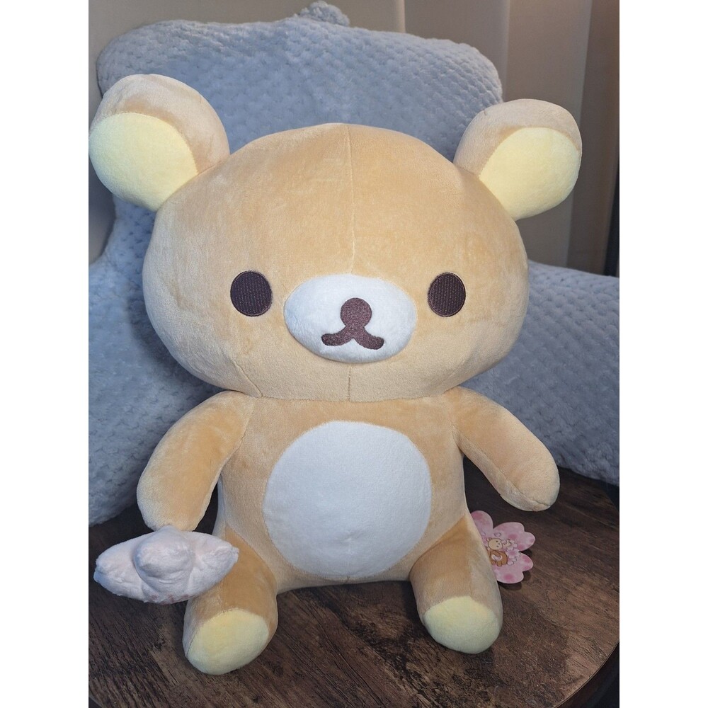 Rilakkuma San-X Sanrio Plush Holding Cherry Blossom Sakura 15” NEW NWT